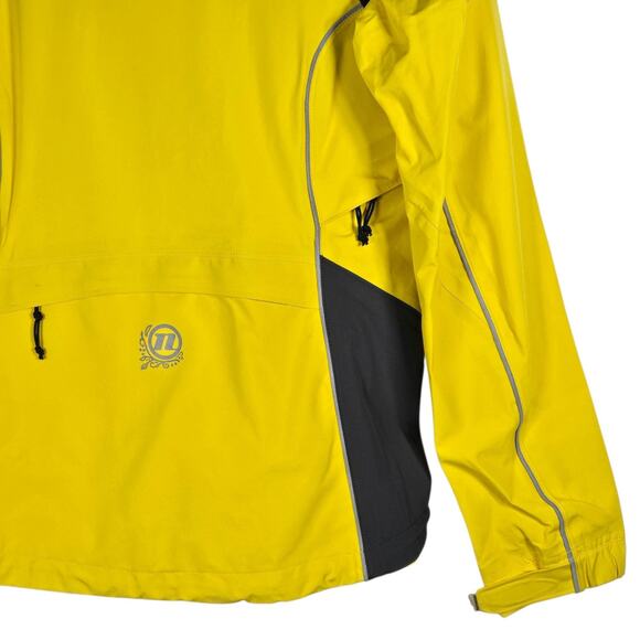 REI Novara Jacket Mens Small Yellow Black Cycling Wind Rain Reflective Bike Ride - Picture 11 of 12